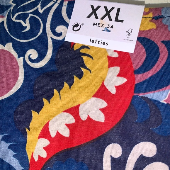 Lefties NWT Wrap Style Floral Dress Size XXL Colorful Short Sleeve Summer Dress - Picture 7 of 12